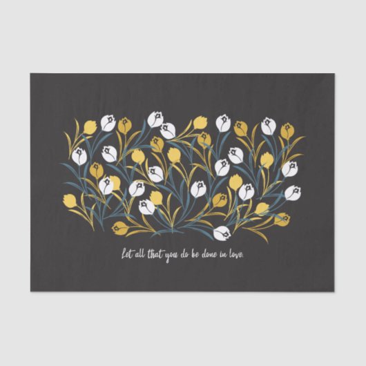 チューリエレガントップ花柄 薄葉紙 (正面)