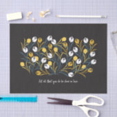 チューリエレガントップ花柄 薄葉紙 (クラフト)