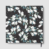 チューリエレガントップ花模様（黒）背景 ゲストブック (裏面)