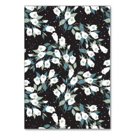 チューリエレガントップ花模様（黒）背景 テーブルナンバー