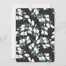 チューリエレガントップ花模様（黒）背景