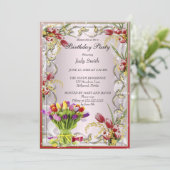 チューリエレガントップ誕生日招待状 招待状 (スタンド正面)