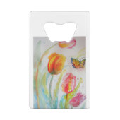 チューリカラフルップとバタフライウォーターのカラーフローラ クレジットカード栓抜き (裏面)