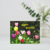 チューリカラフルップハッピーイースターはがき ポストカード (スタンド正面)