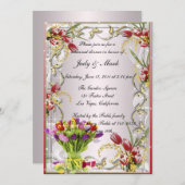 チューリカラフルップフローラリハーサルディナー招待状 招待状 (正面/裏面)