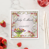 チューリカラフルップフローラ紙ナプキンス スタンダードランチョンナプキン (インサイチュ)