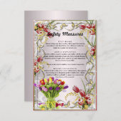チューリカラフルップフローラ結婚の安全対策 エンクロージャーカード (正面/裏面)