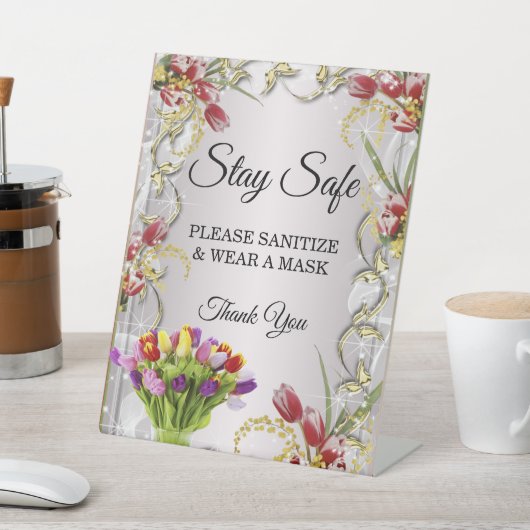 チューリカラフルップフローラ結婚の安全性 台座サイン (インサイチュ)
