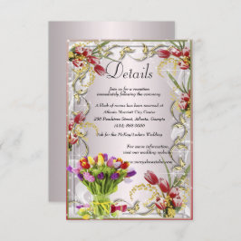 チューリカラフルップフローラ結婚の詳細 エンクロージャーカード