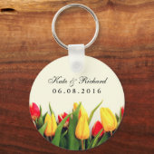 チューリカラフルップフローラ結婚式の引き出物キーチェーン キーホルダー (正面)