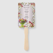 チューリカラフルップフローラ結婚式 プログラム ハンドファン (裏面)