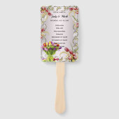 チューリカラフルップフローラ結婚式 プログラム ハンドファン (正面)