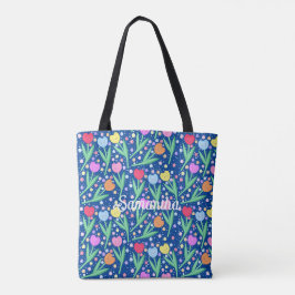 チューリカラフルップ花 トートバッグ