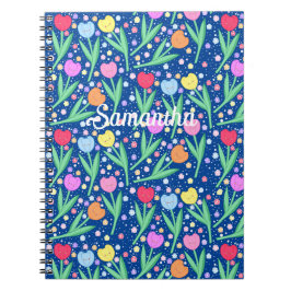 チューリカラフルップ花 ノートブック