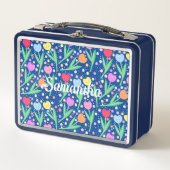 チューリカラフルップ花 メタルランチボックス (正面)