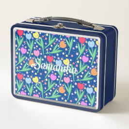 チューリカラフルップ花 メタルランチボックス