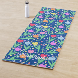 チューリカラフルップ花 ヨガマット