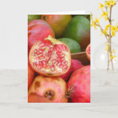 チューリッヒのザクロそしてマンゴ カード (黄色い花)