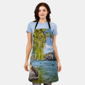 チューリッヒのリムマット川 エプロン (着用した状態)