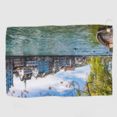 チューリッヒのリムマット川 ゴルフタオル (横)