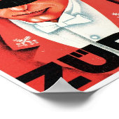 チューリッヒシュヴァイツァーホフスイススイス赤ヴィンテージ ポスター (角)