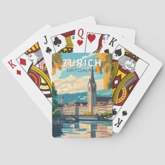 チューリッヒスイストラベルアートヴィンテージ トランプ (裏面)