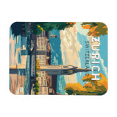 チューリッヒスイストラベルアートヴィンテージ マグネット (横)