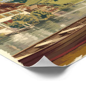 チューリッヒスイスパインターリートラベルアートヴィンテージ ポスター (角)