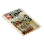 チューリッヒスイスパインターリートラベルアートヴィンテージ マグネット (右側)