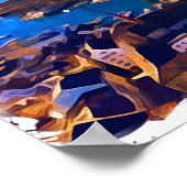 チューリッヒスイスパノラマビューウォーターカラー ポスター (角)