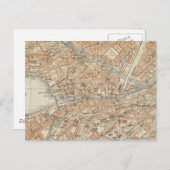 チューリッヒスイス連邦共和国(1913年)のヴィンテージの地図 ポストカード (正面/裏面)