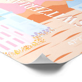 チューリッヒトラベルアート，スイス，レトロトラベルアート ポスター (角)