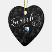 チューリッヒハート州旗 セラミックオーナメント (左)