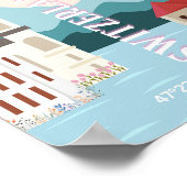 チューリッヒ旅行アート,スイス旅行アート,レトロ ポスター (角)