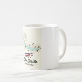 チューリッヒ湖スイスの地図 コーヒーマグカップ (正面右)