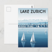 チューリッヒ湖 スイス 旅行 ポストカード (正面/裏面)