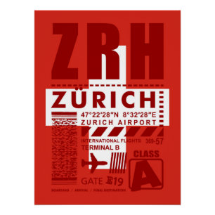 チューリッヒ空港 ZRH ポスター