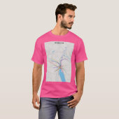 チューリッヒ通過地図 Tシャツ (正面フル)