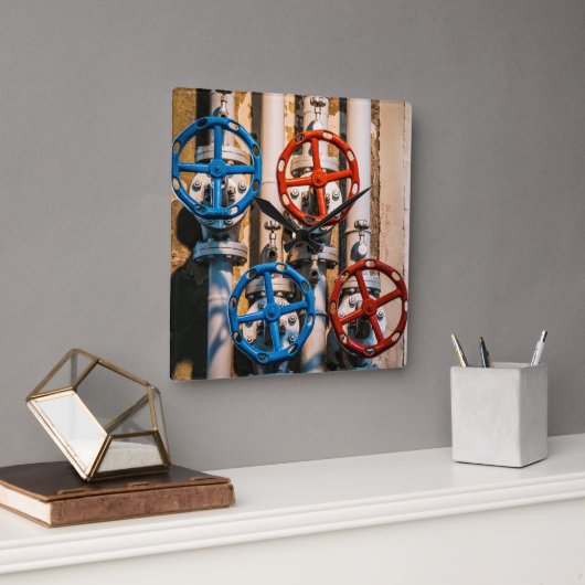 チューリッヒ・シフバウのストッコック スクエア壁時計 (オフィス)