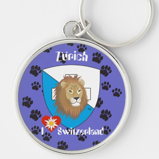 チューリッヒ・シュイツ・スイス・シュリュッセランハネガー キーホルダー (正面)