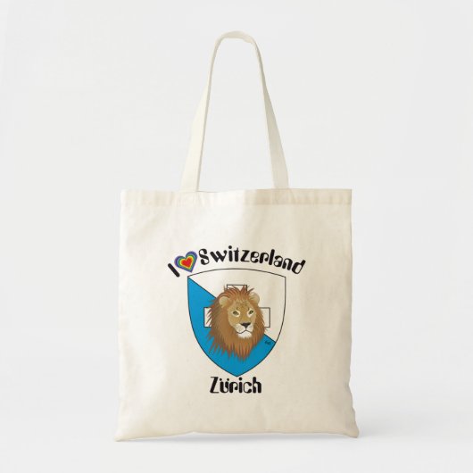 チューリッヒ・シュウィズ・スイッセ・スヴィツェラ・タッシュ トートバッグ (正面)