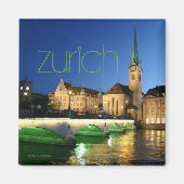チューリッヒ・スイス旅行記念品フォトマグネット マグネット (正面)