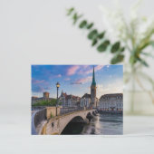 チューリッヒ、スイス風光明媚な写真、 ポストカード (スタンド正面)