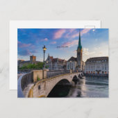 チューリッヒ、スイス風光明媚な写真、 ポストカード (正面/裏面)