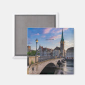 チューリッヒ、スイス風光明媚な写真、 マグネット (正面/裏面)