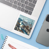 チューリッヒ・スイス3インチビニールステッカー シール (ノートパソコンとiPhone)