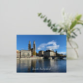 チューリッヒ・スイス・ポストカード 箔シーズンポストカード (立ち正面)