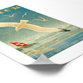 チューリッヒ、スイス、広告、カモメ、ヴィンテージ ポスター (角)