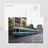 チューリッヒ・トラム ポストカード (正面/裏面)