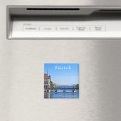 チューリッヒ。リムマット。市役所と橋。 マグネット (インサイチュ (食洗機))